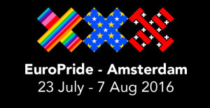 Illustration logo EuroPride Amsterdam 2016